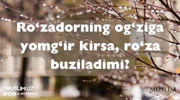 Ro'zadorning og'ziga yomg'ir kirsa, ro'za buziladimi?