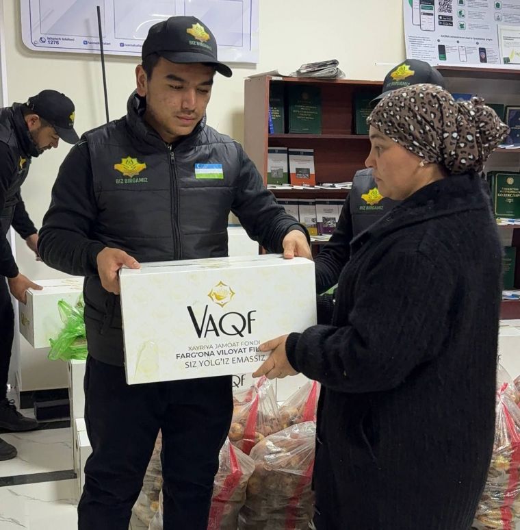 Farg‘onada 100 ta oilaga xayriyalar ulashildi