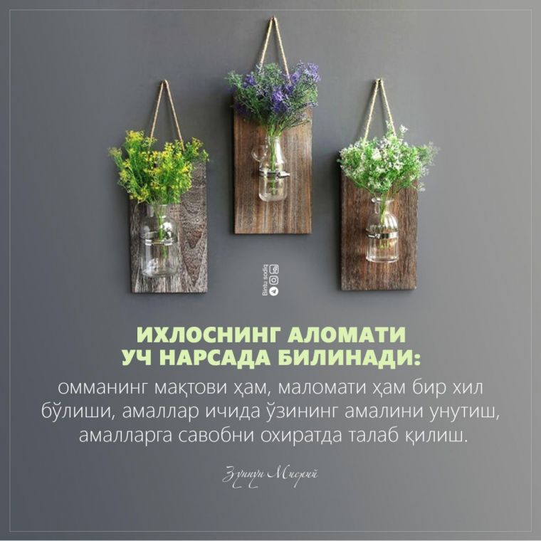 Ихлоснинг аломати