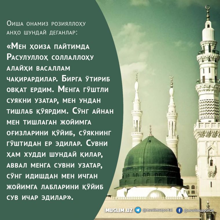Oilada ayoli bilan muomala qilishda 21 ta sunnat