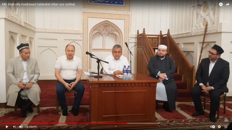 #JONLI: MIR ARAB OLIY MADRASASIDA TALABALAR BILAN SUHBAT