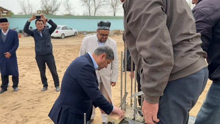 Bog‘otdagi “Mir Hoshim bobo” masjidiga ilk g‘isht qo‘yildi
