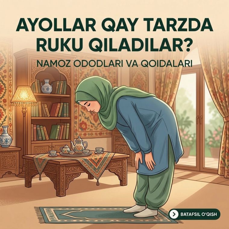 Ayollar qay tarzda ruku qiladilar?