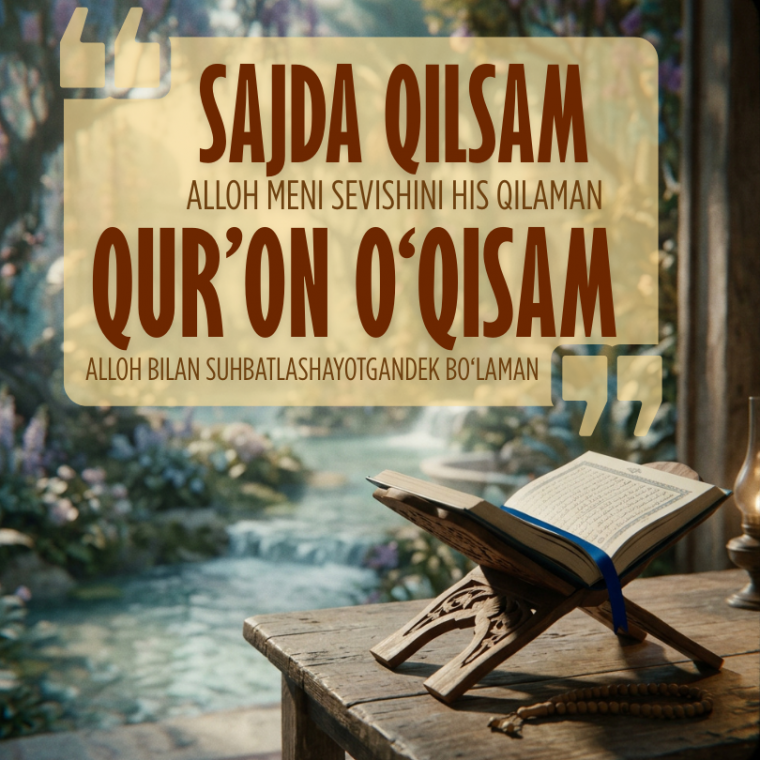 Menga ozgina Qur’on o‘qib bering