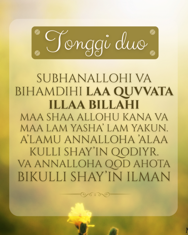 Tonggi va kechki duo