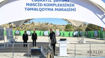 Ильхам Алиев заложил фундамент Джебраильской городской мечети 