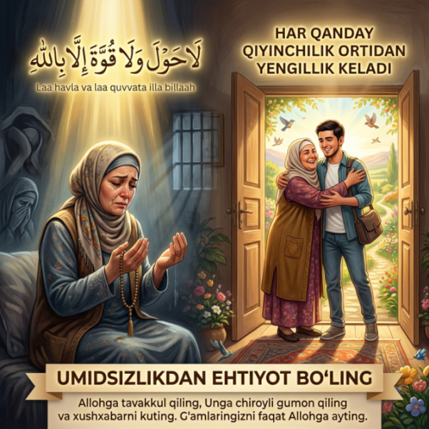 Umidsizlikdan ehtiyot bo‘ling