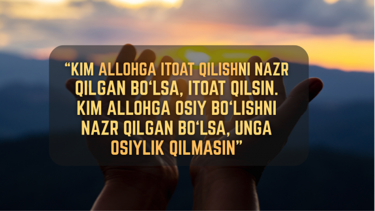 Qasam nima, nazr nima?