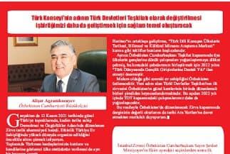 Turkiy kengash sammitidagi O'zbekistonning tashabbuslari tahlili