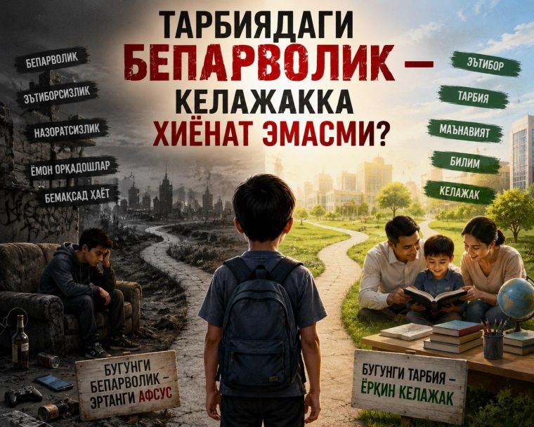 Тарбиядаги бепарволик — келажакка хиёнат эмасми?