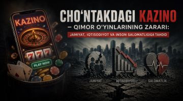“Чўнтакдаги казино” – қимор ўйинларининг зарари: жамият, иқтисодиёт ва инсон саломатлигига таҳдид