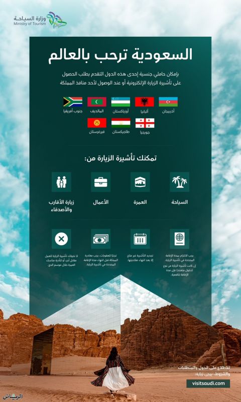 Saudiya Arabistoni 8 davlat fuqarolariga ziyorat vizalarini taqdim etadi