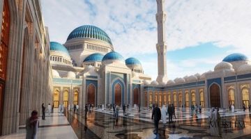 Сочетание местных исламских символов в архитектуре крупнейшей мечети Центральной Азии