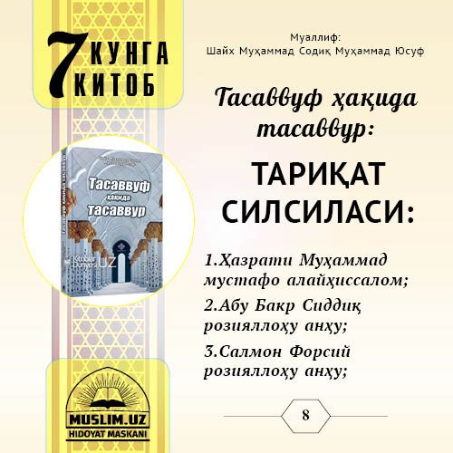 Тасаввуф ҳақида тасаввур: ТАРИҚАТ СИЛСИЛАСИ