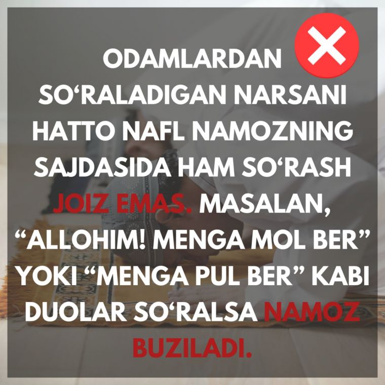 Sajdada duo qilish mumkinmi?