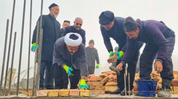 Masjid binosiga ilk g‘isht qo‘yish, ko‘chat ekish va fuqarolar bilan muloqot