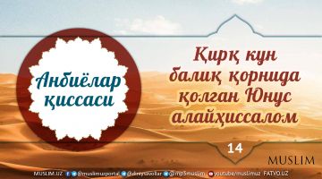 Қирқ кун балиқ қорнида қолган Юнус алайҳиссалом (аудио)
