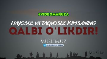 Ҳаёсиз ва тақвосиз кимсанинг қалби ўликдир!