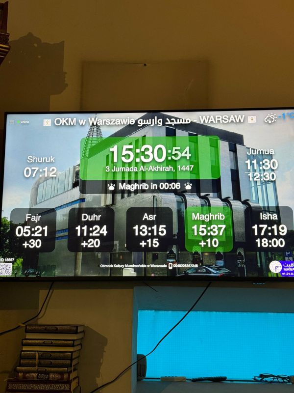 Варшава “Марказий” масжидига ташриф