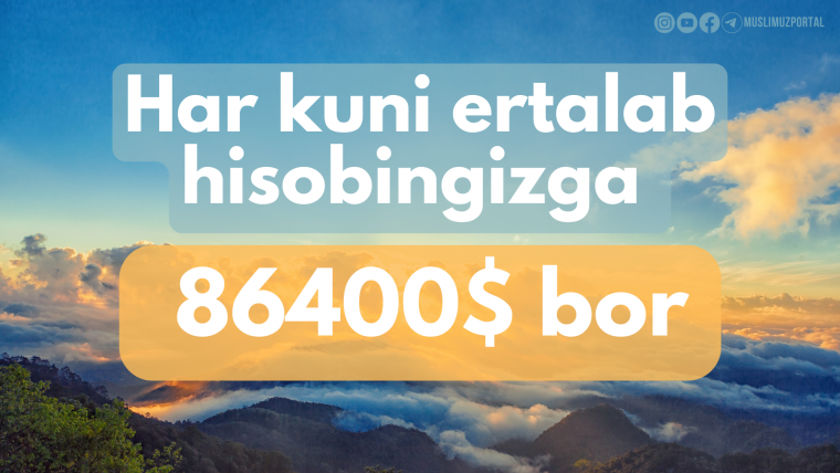 Hisobingizda 86400$ bor