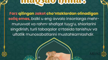 Zakot berishdan maqsad nima?