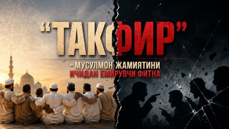 “TAKFIR” – MUSULMON JAMIYATINI ICHIDAN YEMIRUVCHI FITNA