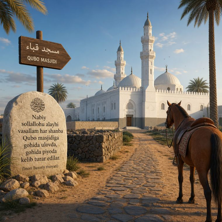Shanba kunlari Rasululloh ﷺ Qubo masjidiga borardilar