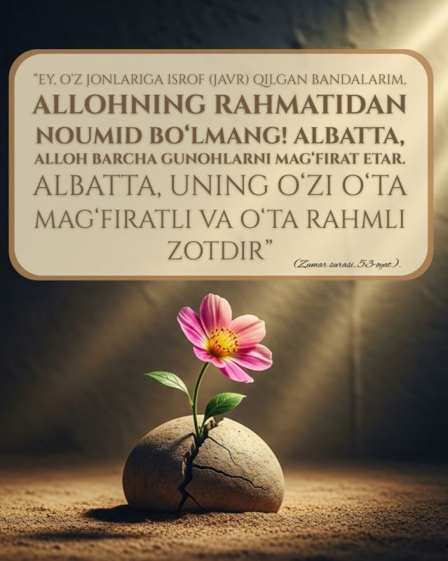 Аллоҳнинг раҳматидан ноумид бўлманг!