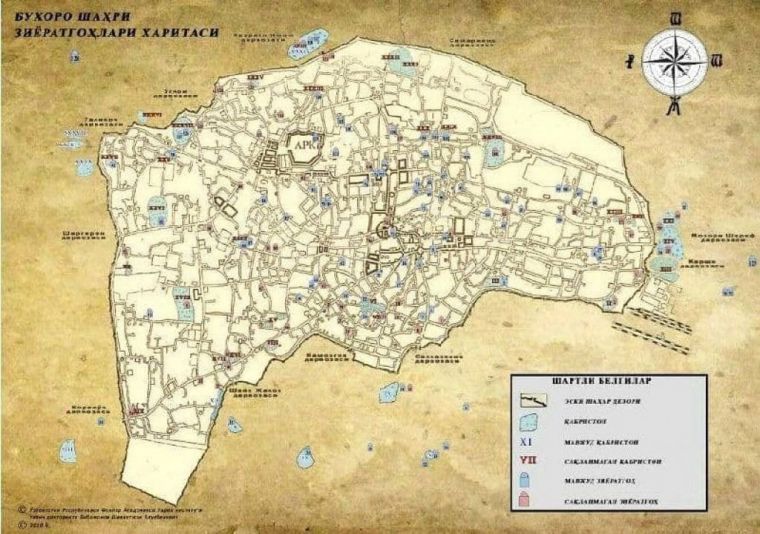 Бухоронинг зиёратгоҳларини қамраб олган харита тайёрланди