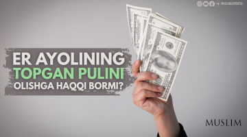 Er ayolining topgan pulini olishga haqqi bormi?