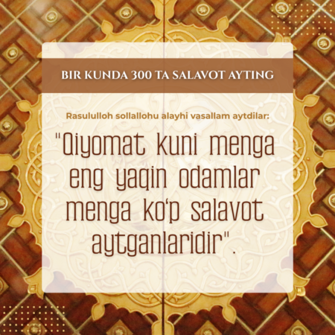 Eng ko‘p salavot aytganlar