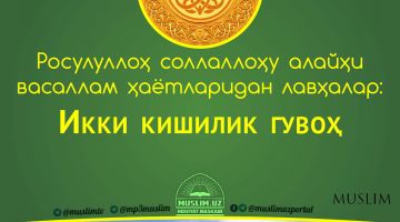Расулуллоҳ соллаллоҳу алайҳи васаллам ҳаётларидан лавҳалар: Икки кишилик гувоҳ (Аудио)
