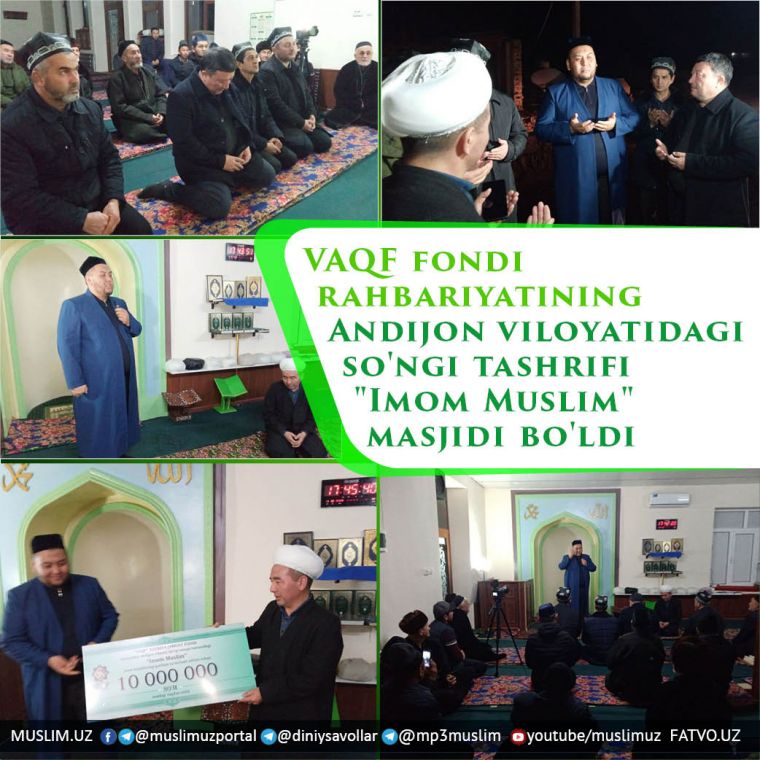 VAQF fondi rahbariyatining Andijon viloyatidagi so'ngi tashrifi 