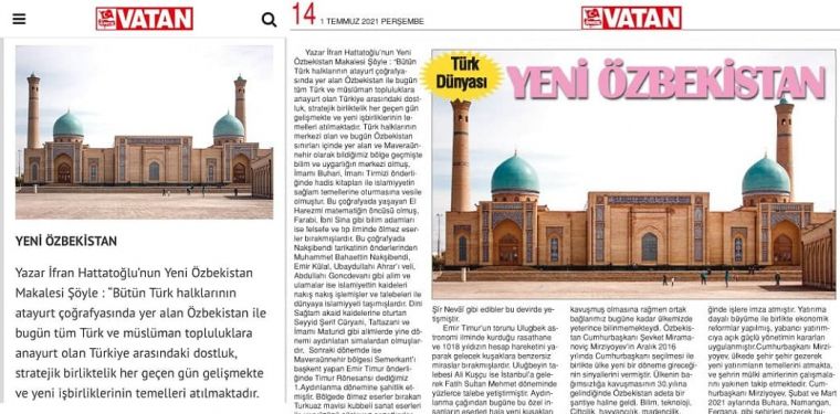 «Önce Vatan» газетаси: Имом Бухорий ва Имом Термизийнинг ҳадис китоблари Ислом дини софлигига хизмат қилган