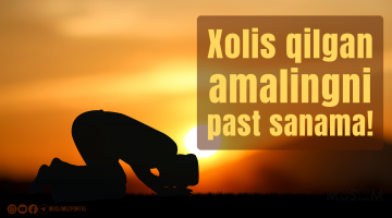 Xolis qilgan amalingni past sanama!