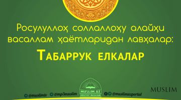 Расулуллоҳ соллаллоҳу алайҳи васаллам ҳаётларидан лавҳалар: Табаррук елкалар (Аудио)