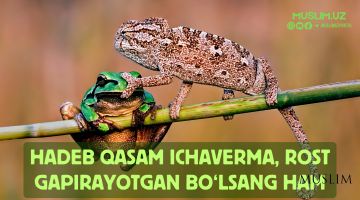 Hadeb qasam ichaverma, rost gapirayotgan bo'lsang ham