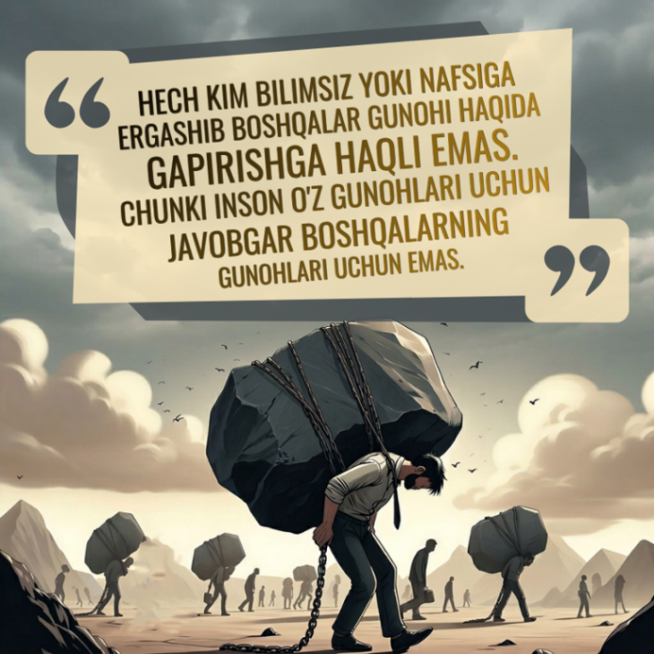 Hech kim haqli emas!